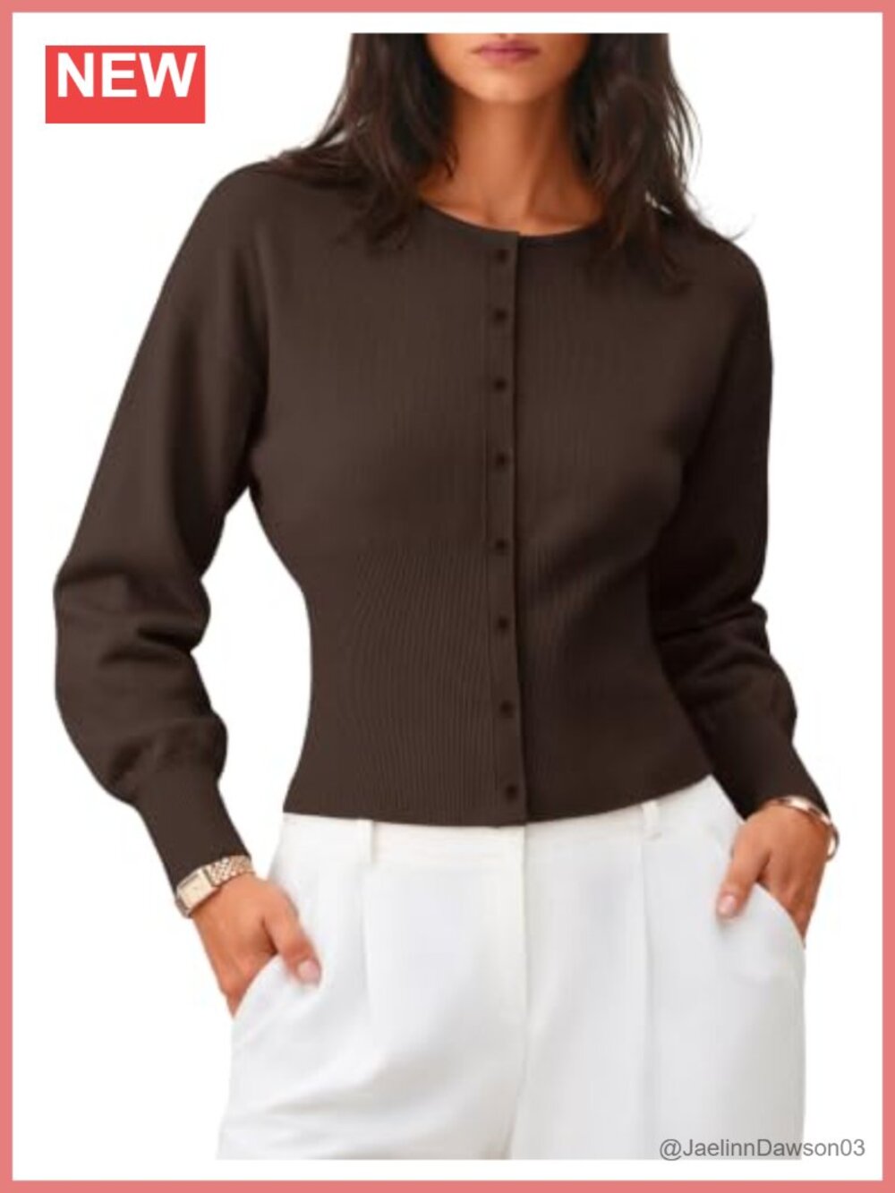 ZESICA Womens Long Sleeve Fitted Waist Knit Cardigan Sweaters